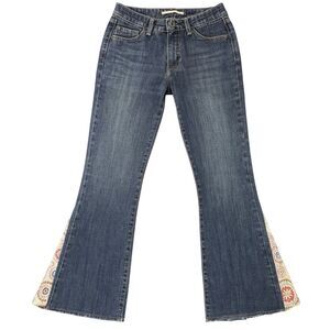 Y2K Festival Flare Jeans Dark Wash Low Rise Size 29 unique rare Sergio Valente